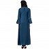 Casual A-line abaya with bell sleeves- Teal Green Casual A-line abaya with bell sleeves- Teal Green